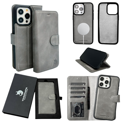 Vegas Premium Leather iPhone 15 Pro Max Wallet Case with MagSafe | Detachable RFID Blocking Luxury Wallet
