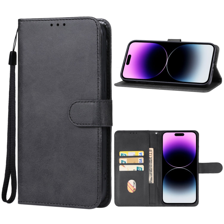 iPhone 15 Pro Max Leather Phone Case(Black)