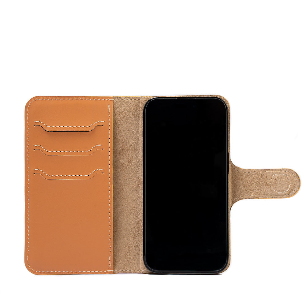 Top-Grain Leather Folio Case Wallet for iPhone 14 Series with MagSafe - Classic 4.0