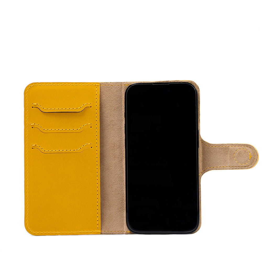 Top-Grain Leather Folio Case Wallet for iPhone 14 Series with MagSafe - Classic 4.0